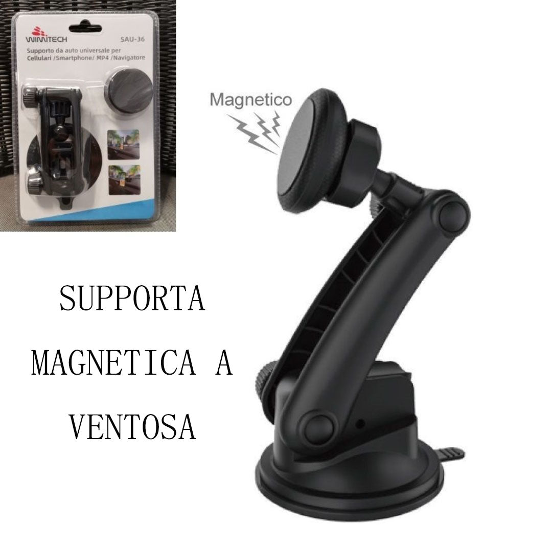 SUPPORTA CELLURARI MAGNETICA VENTOSA
